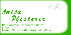 anita pfisterer business card